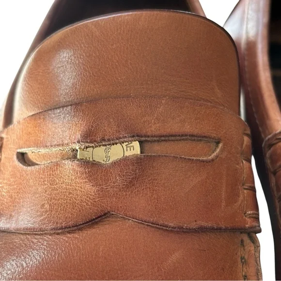 YVES SAINT LAURENT VTG Men’s Coin Loafers Style 0190 SZ 41 /8